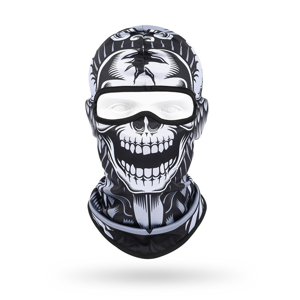 Quick-drying breathable skull mask for children, outdoor cycling CS headgear, personalized neck scarf, bicycle sun protection neck cover