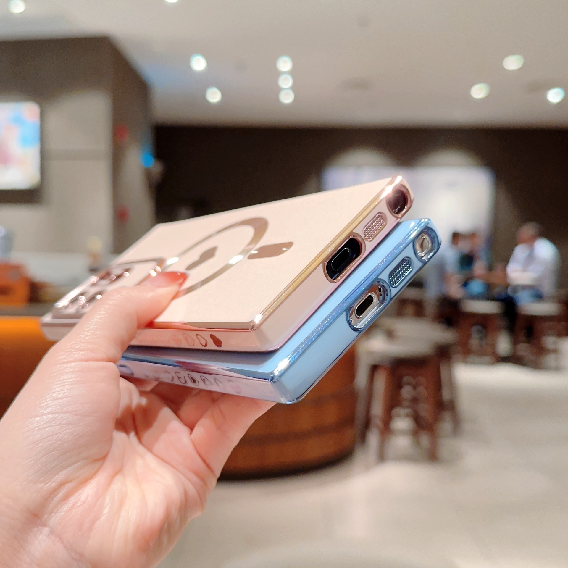Magnetic Brushed Electroplated Phone Case For Samsung S25u S24u_voghion.com