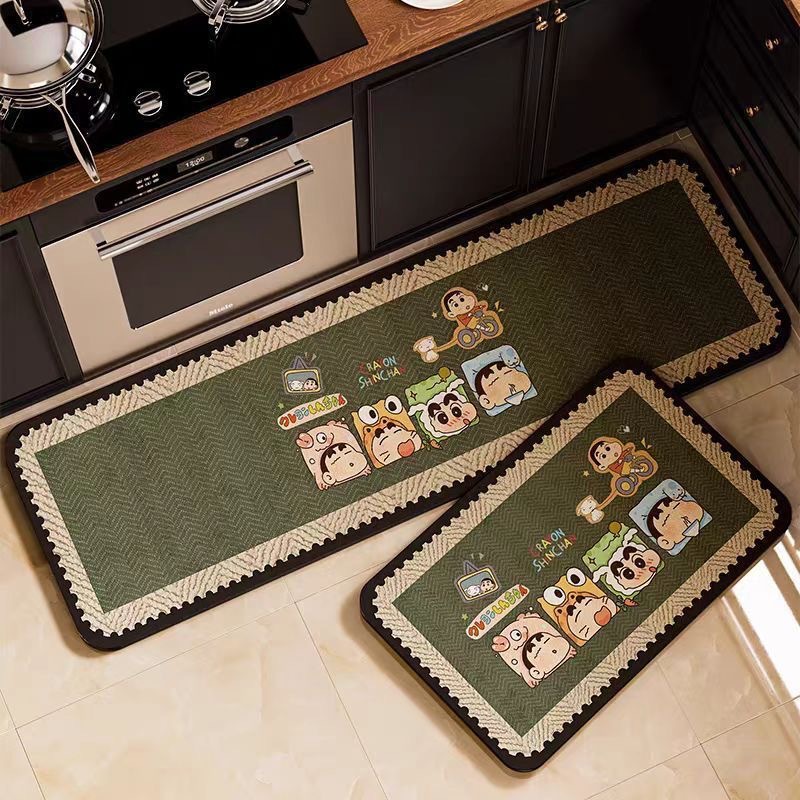 Special Kitchen Floor Mat, Crystal Velvet Carpet, Water-Absorbent, Non-Slip, Oil-Absorbent, Dirt-Resistant, Wear-Resistant, Durable, Odor-Free, Xiaoxin