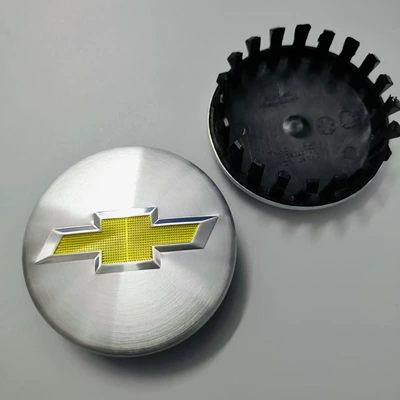 Suitable for Chevrolet GMC Hub cover - brushed-silver-gold-label-83mm