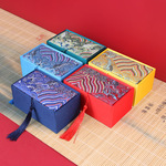 新款特价首饰盒1275.5cm文玩核桃包装盒首饰盒佛珠盒复古锦盒梳子