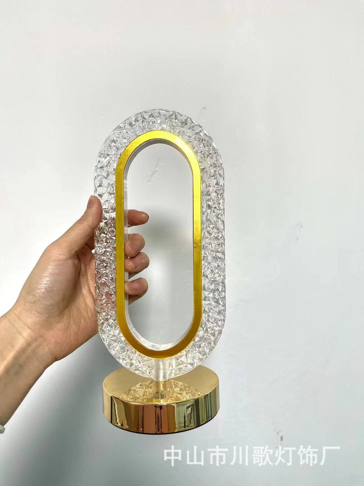 Suministro directo de fábrica simple estrella romántica ojos noche luz cristal dormitorio lámpara de noche ins chica lámpara de mesa táctil recargable