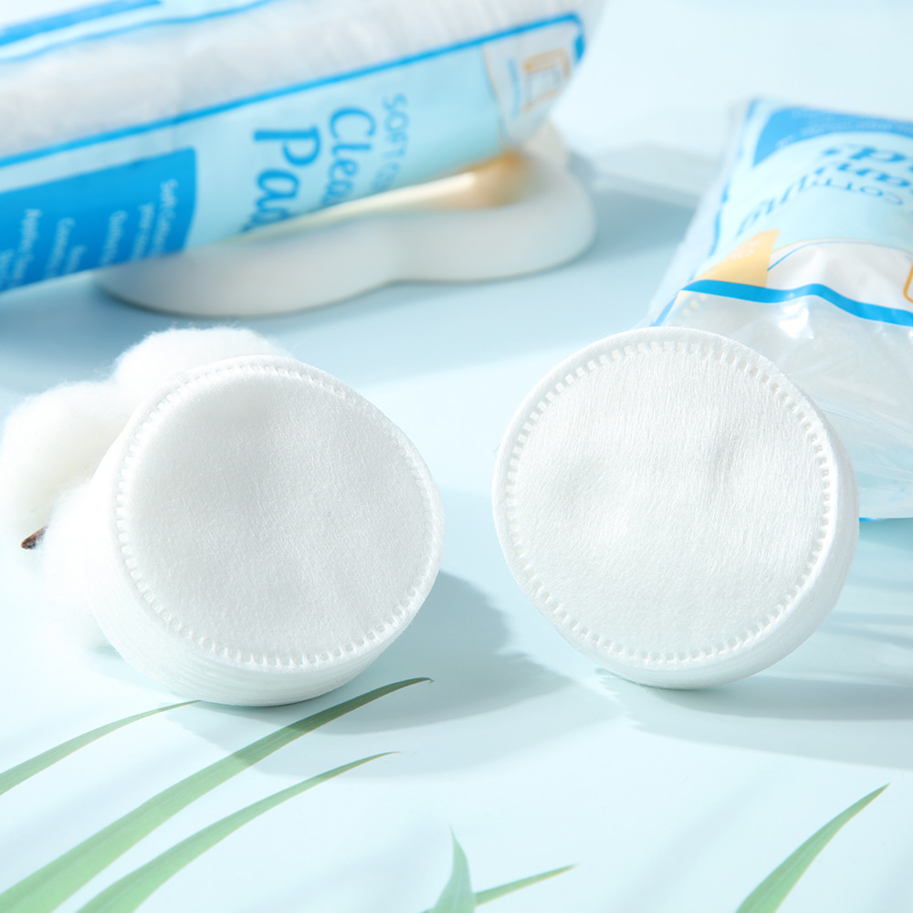 Amazon bolsas de algodón agujero de alfiler salón de belleza limpio doble cara bordado redondo algodón cosmético spa cuidado algodón envoltura