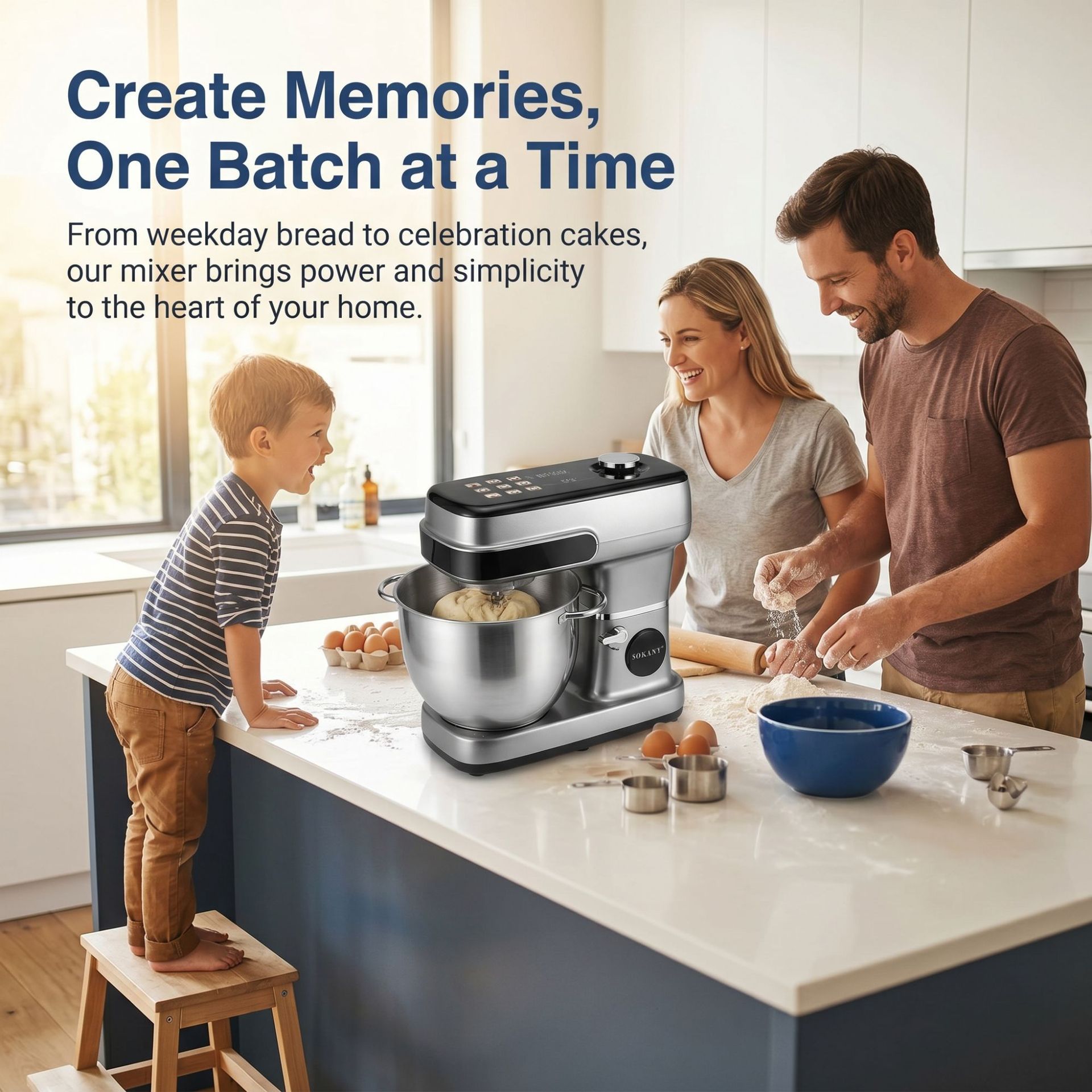 Cross-border EU Standard Household Chef Machine 2200W Electric Dough Mixer Cream Mixer 12L Egg Beater Food Processor