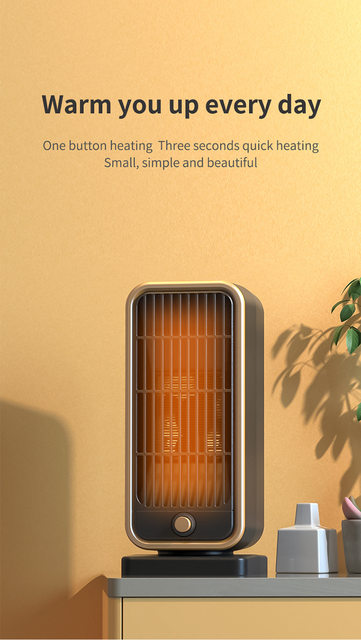 New Electric Heater Portable Vertical Household Heater PTC Ceramic