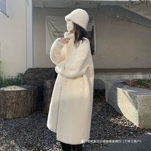2025冬季新款水貂绒大衣加厚宽松羊羔毛皮毛一体中长款皮草外套女