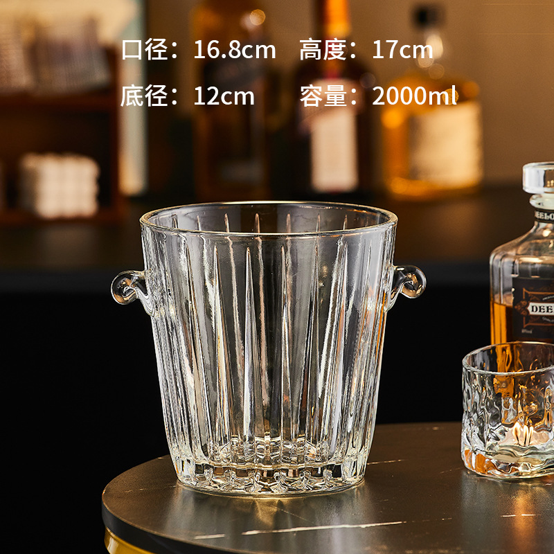Vidrio de cristal creativo barril de hielo de cerveza de vino tinto barril de hielo europeo gran barril de champán