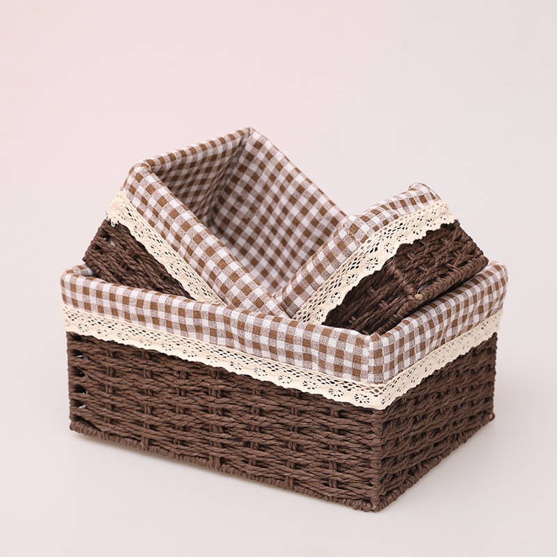 Panier en rotin tressé à la main, rotin blanc de qualité supérieure, fabrication artisanale soignée avec doublure intérieure, couvercle et poignées robustes, organisateur en jonc de mer naturel, style français et N_voghion.com