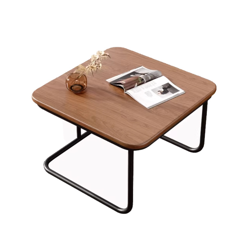 Mesa de té de madera sólida nueva mesa de té de tabla de roca doméstica pequeña sala de estar balcón de lujo ligero alto estilo medieval mesa de té