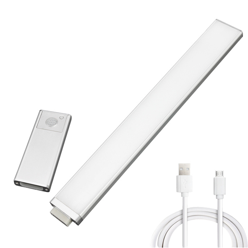 分体式人体感应灯 过道卧室双感应小夜灯免布线充电led衣柜橱柜灯