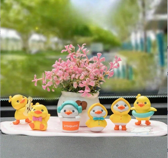 Adorable pato decoración de automóviles decoración de la consola central decoración de automóviles decoración creativa al por mayor
