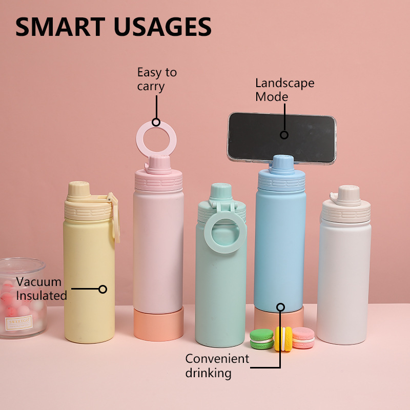 Cross-border space pot magnetic suction cup wide mouth pot magnetic lid thermos cup 500ml large capacity high color value water cup