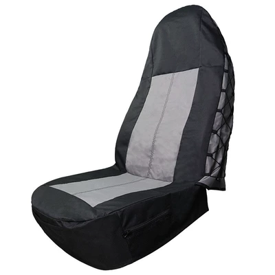 Car Seat Cover Protective Cover Anti-Scratch Waterproof Wear-Resistant Dustproof Oxford Cloth Seat Cover Integrated Seat Back Cover (Universal seat cover) - ty-universal-one-piece-single-seat-black-and-gray-splicing-universal