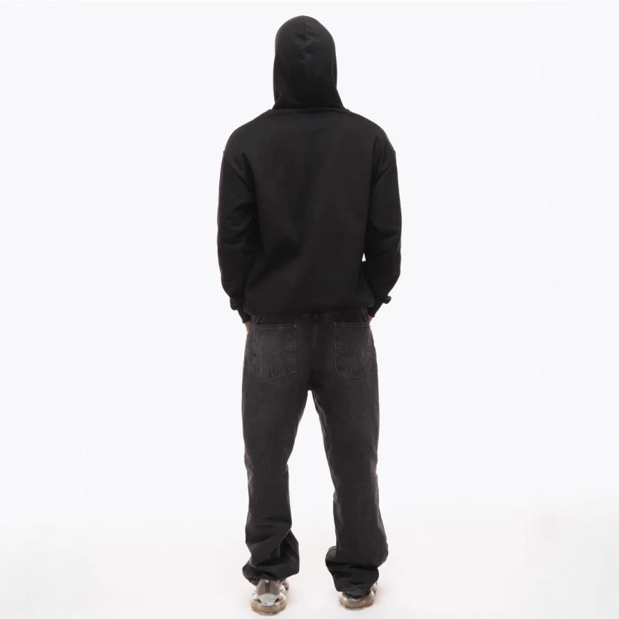 Amazon comercio exterior para la marca de invierno y otoño de alta calidad impresión de letras retrógrada camisetas masculinas con chaqueta encapuchada