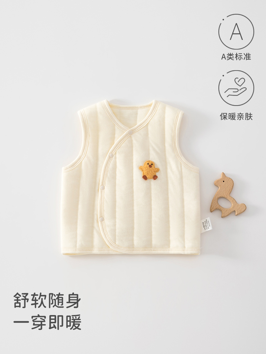 Baby chaleco de invierno y otoño ropa exterior recién nacida abrazadera de caballo de algodón tipo A chaleco de ropa interior caliente para bebés