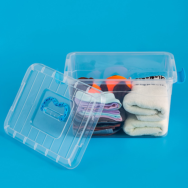 Caja de almacenamiento transparente de 3 kg de tamaño grande, caja de almacenamiento semitransparente, caja de almacenamiento de juguetes, calcetines y calcetines.