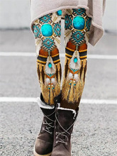 跨境外贸欧美新款 亚马逊 速卖通WISH印花打底长裤子女装靴裤