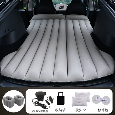Sleeping Mat, In-Car Sleeping Tool, Vehicle-mounted inflatable bed - gray-tesla-model-y-with-512m-v-car-pump-square-pier