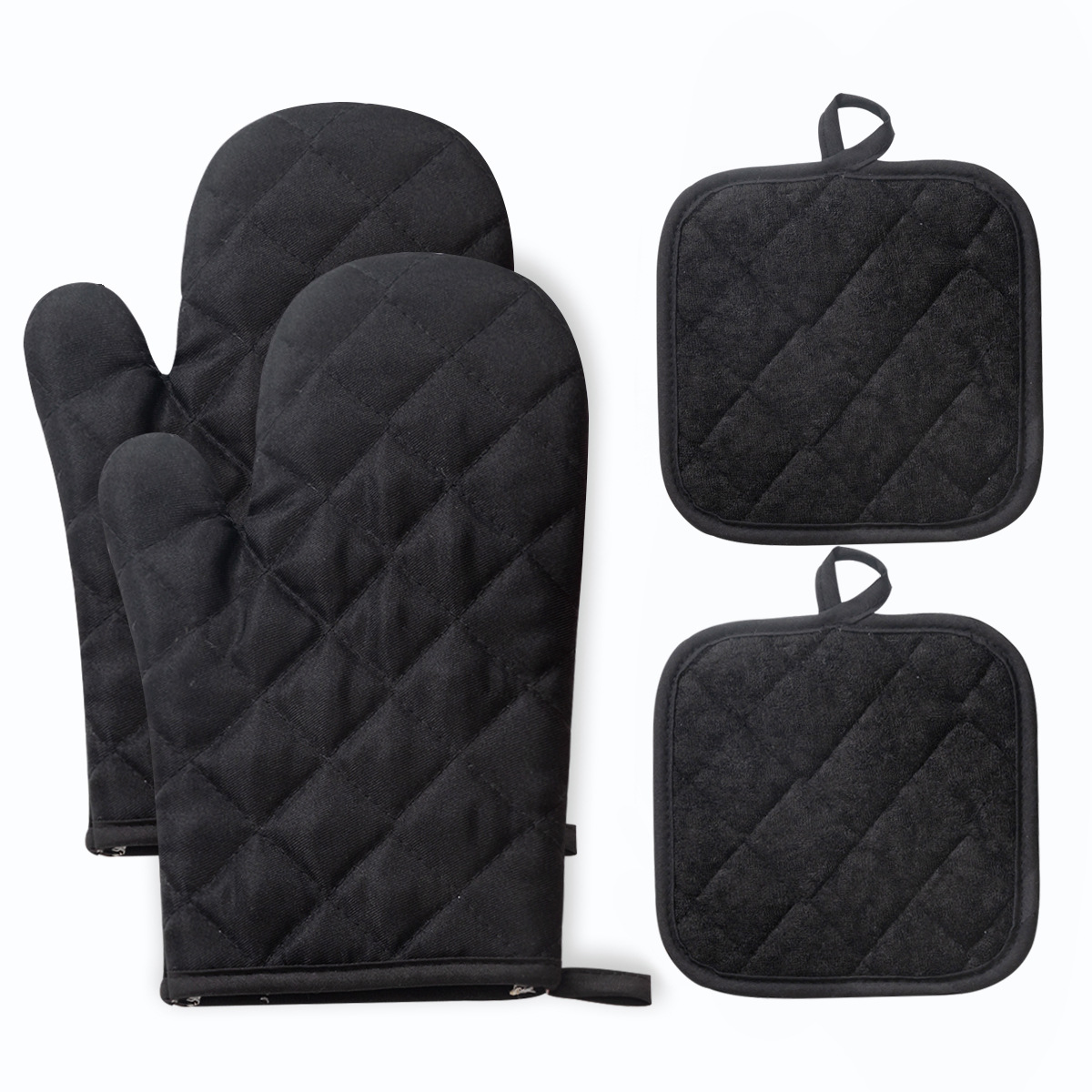En stock al por mayor del hogar guantes de horno engrosada aislamiento térmico guantes de horno microondas utensilios de cocina para hornear traje resistente a altas temperaturas image 16