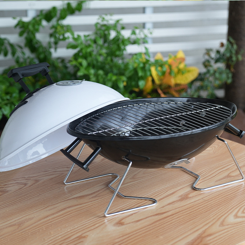 horno de barbacoa portátil transfronterizo en forma de oliva horno de carbón elíptico plegable al aire libre horno de bola desmontable horno pequeño