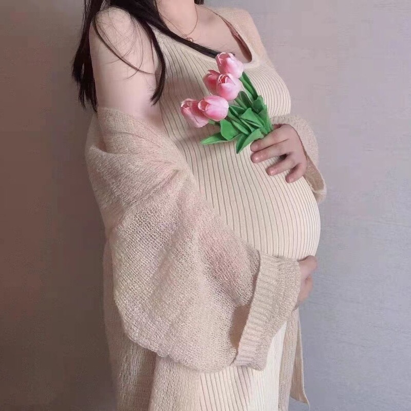 New Style Maternity Photography Outfits for Taking Photos at Home, Artistic Maternity Photoshoot Outfits, Pregnant Mom Belly Photoshoot Photography Clothing
