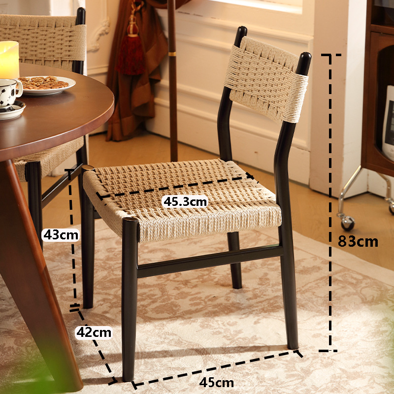 Silla de campo de trigo retro negro
