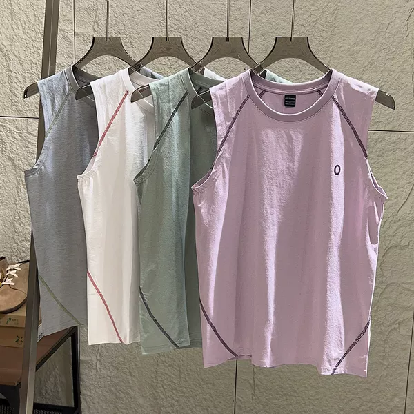 Outdoor Sports and Leisure Quick-Drying Vest for Men and Women, Summer Round-Neck Pullover Printed Sleeveless Vest T-Shirt Sweatshirt Vest