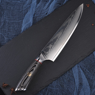 Damascus black color wood 8-inch stainless steel chef knife