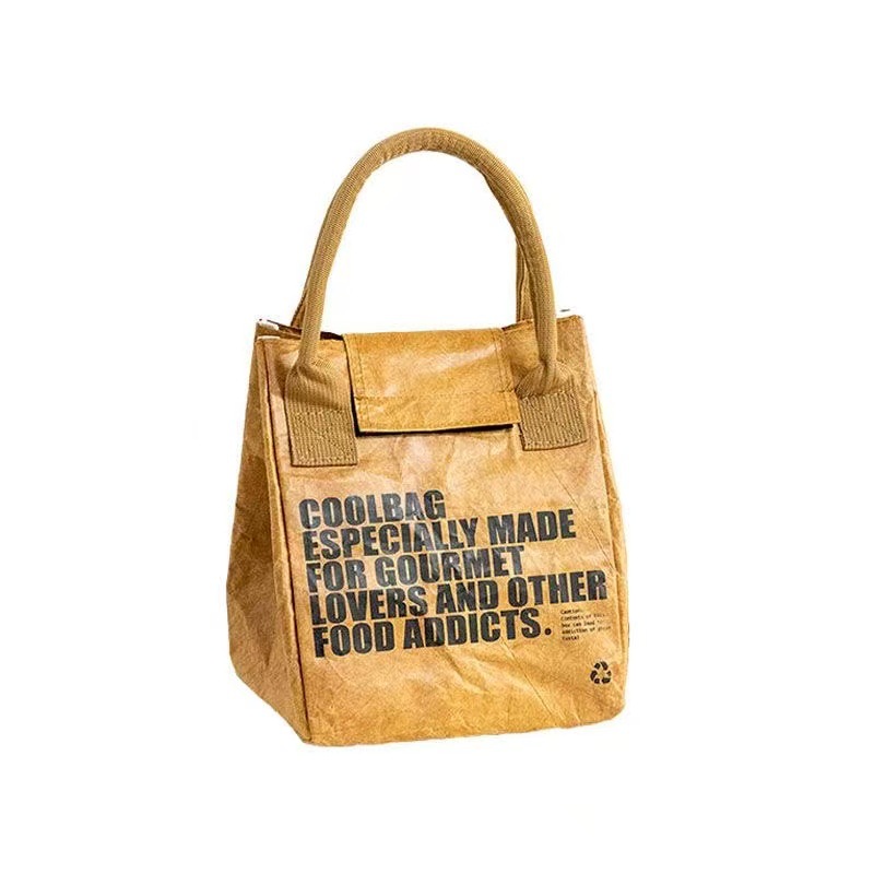 厂家印logo特卫强杜邦纸袋现货小红书杜邦纸托特包保温便当袋冰包