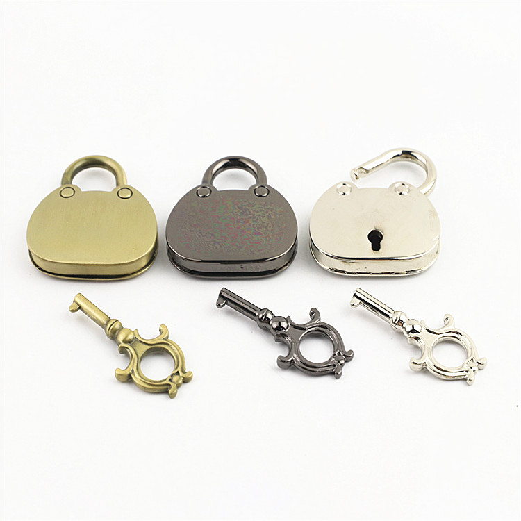 Bag Metal Lock Accessories, Light-Colored Gold and Silver Locks, Hardware Accessories, Decorative Wedding Padlocks, Luggage Locks, Backpack Locks