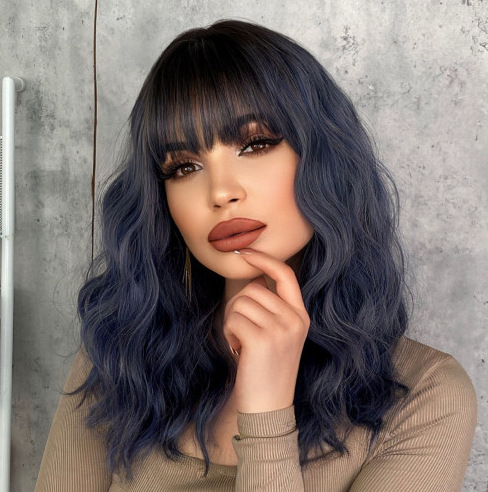 Nueva peluca de cabello rizado, belleza de moda europea y americana, cabello rizado largo