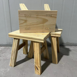 Installation-Free Solid Wood Stool Small Stool Low Stool Household Small Stool Foldableing Kidsren's Adult Stool Solid Wood Small Bench