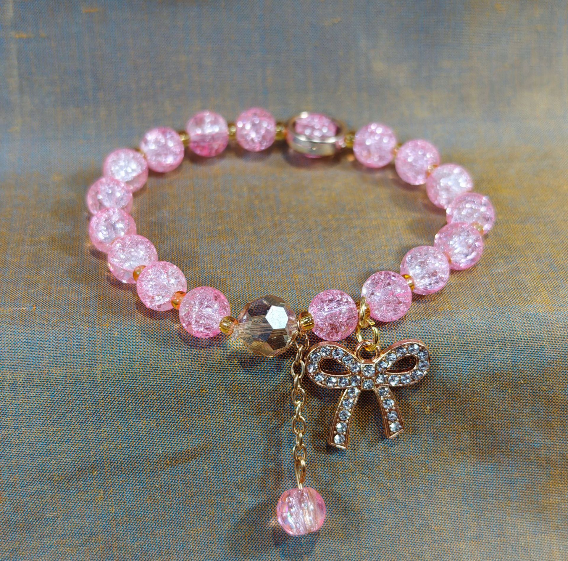 Las celebridades de Internet retro transfronterizas suelen ser todo-fósforo pulsera elástica de estilo ins simple pulsera de moda de lujo ligero, joyería de temperamento