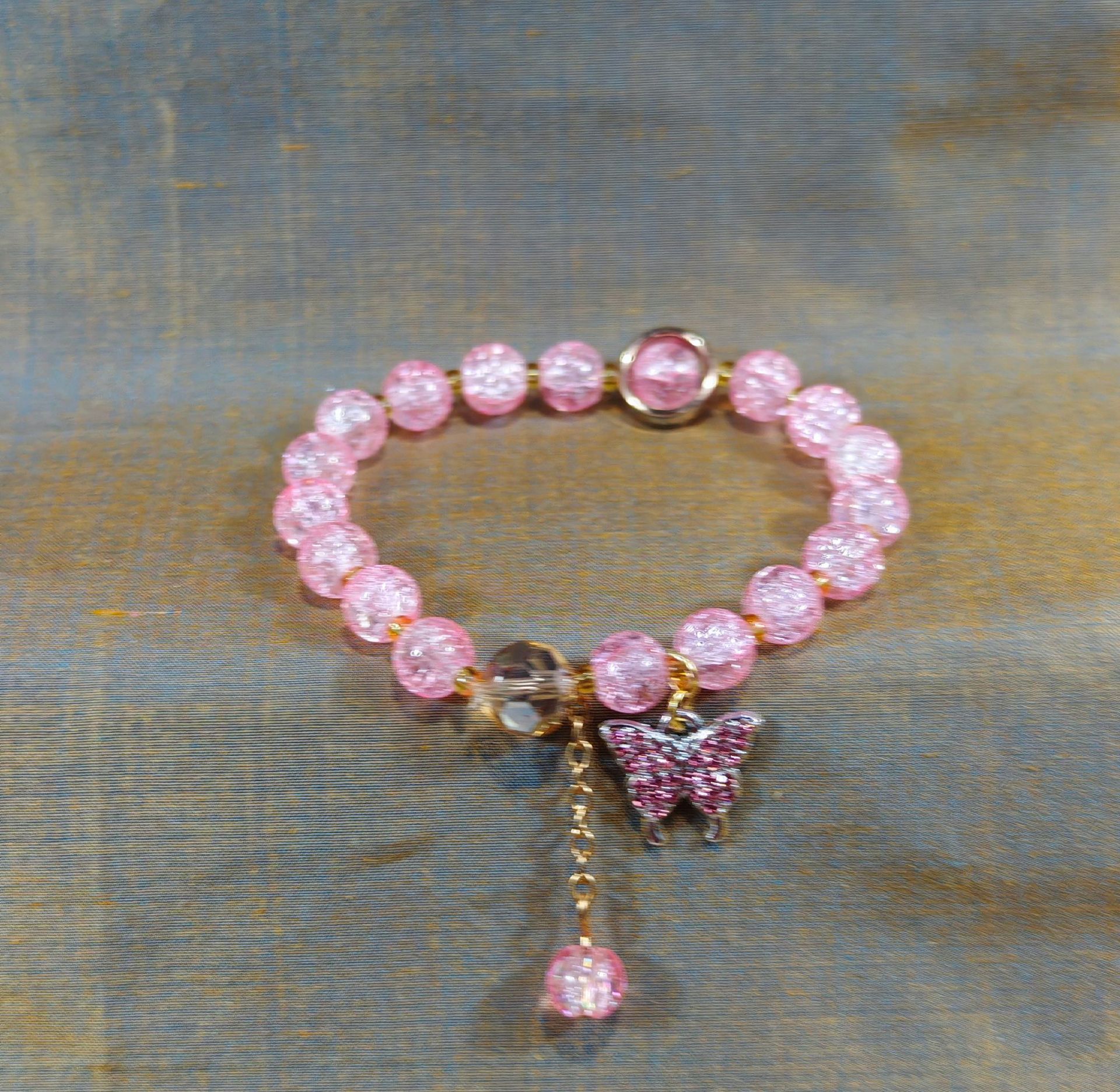 Las celebridades de Internet retro transfronterizas suelen ser todo-fósforo pulsera elástica de estilo ins simple pulsera de moda de lujo ligero, joyería de temperamento