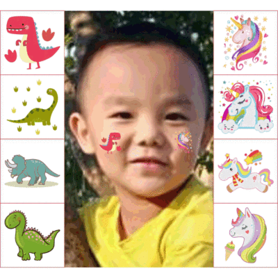 Tattoo sticker children Sticker Face stickers Cartoon Tattoo sticker lovely disposable Tattoo Sticker customized tattoo Transfer