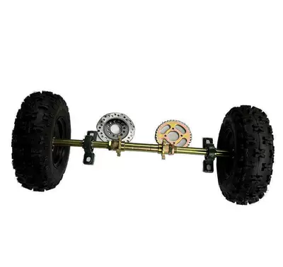 Modified Four-Wheel Electric Go-Kart Parts, Atv Rear Axle, Rear Suspension Assembly, Brake Components, and 6inch Tires (Motorcycle frame) - equipped-with-61cm-rear-axle-tires