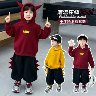 男童秋季卫衣套装2026新款儿童装男孩连帽衣服宝宝运动春秋两件套
