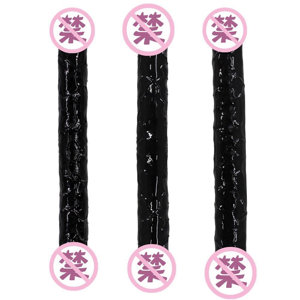 Double Dragon Dual-Head Dildo, Extra-Long TPE Shaft for Deep Masturbation Play — detail image 4