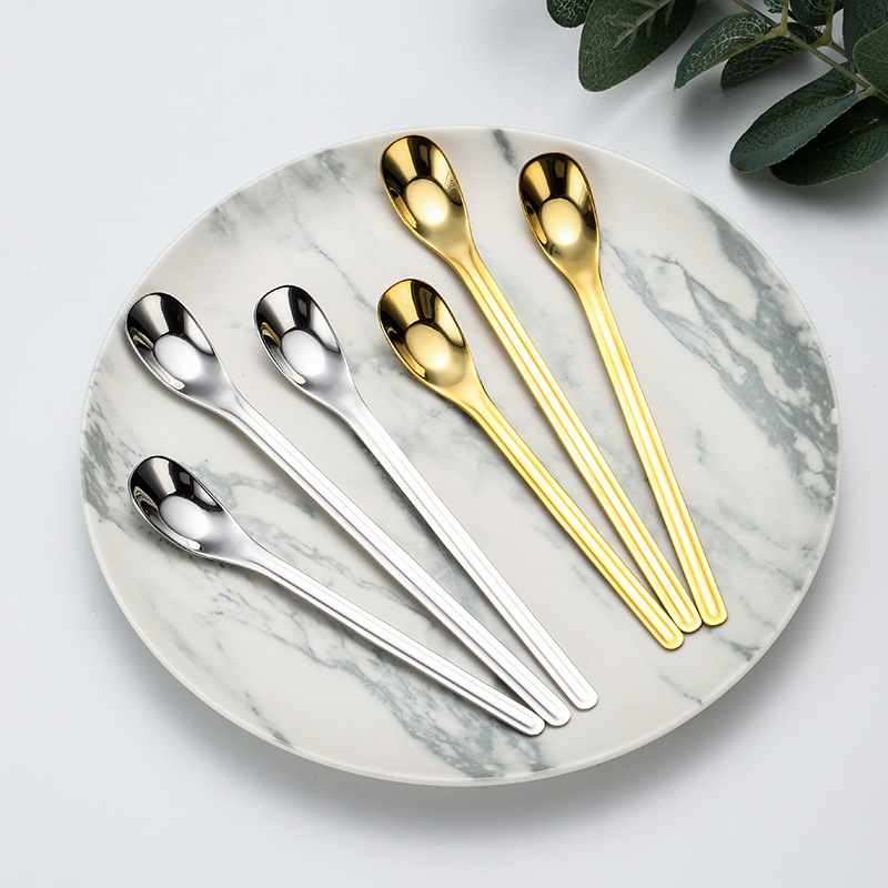 304 Stainless Steel Ingot Ice Wholesale Creative Small Seasoning Coffee Dessert Honey Stirring Spoon_voghion.com