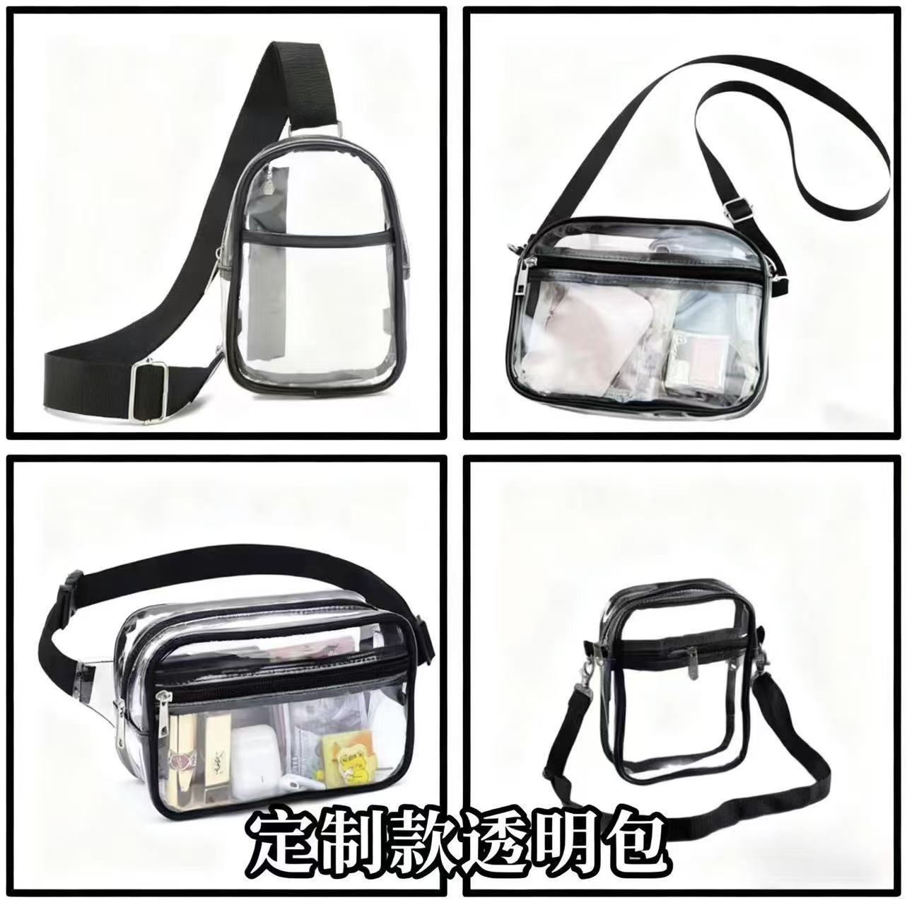 Bolsa deportiva transfronteriza personalizada impermeable transparente bolso de pecho de PVC de gran capacidad bolso de baño de correr al aire libre