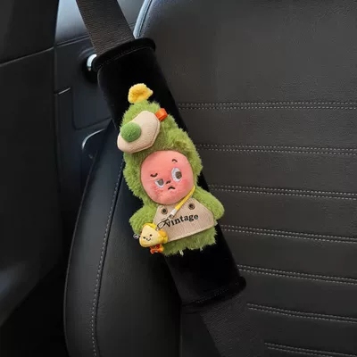 Seatbelt shoulder pads for car decoration, anti-neck strangulation protection, car interior accessories, cute design for couples, suitable for all seasons (Seat belt shoulder pad) - green-matcha-pastryshoulder-pad