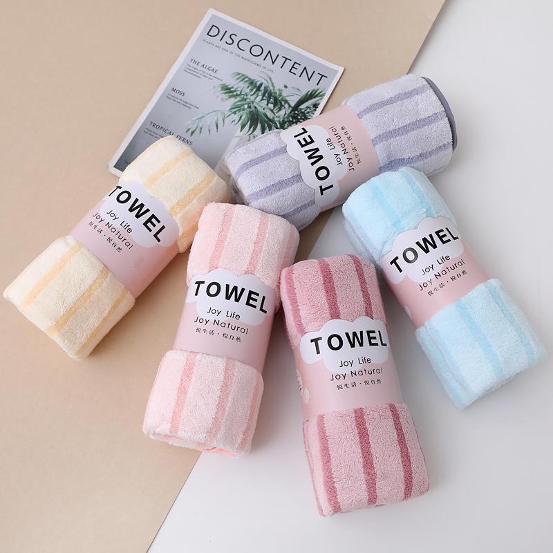 Towel Absorbs Water and Is Not Easy to Shed Hair. Men and Women Wash Their Face and Bathe. Adult Household Dry Hair Coral Velvet Is Quick-Drying Than Pure Cotton. Men's Towel Absorbs Water and Is Not Easy to Shed Hair. Men and Women Wash Their Face and Bathe. Adult Household Dry Hair Coral Velvet Is Quick-Drying Than Pure Cotton. Men's
