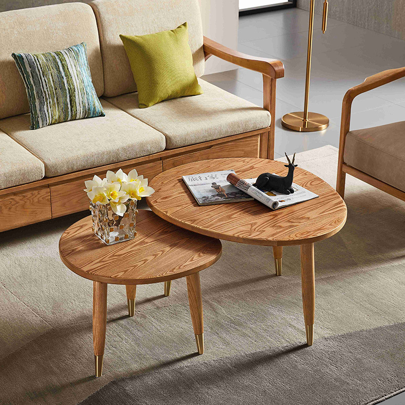 A few small edge a living room originality Removable Northern Europe Small round table supply solid wood Side table Custom furniture