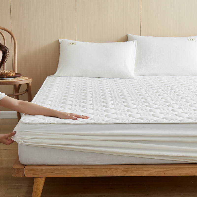 Class A cotton yarn-dyed water-washed cotton bed hat single-piece cotton padded mattress cover non-slip Simmons protective cover