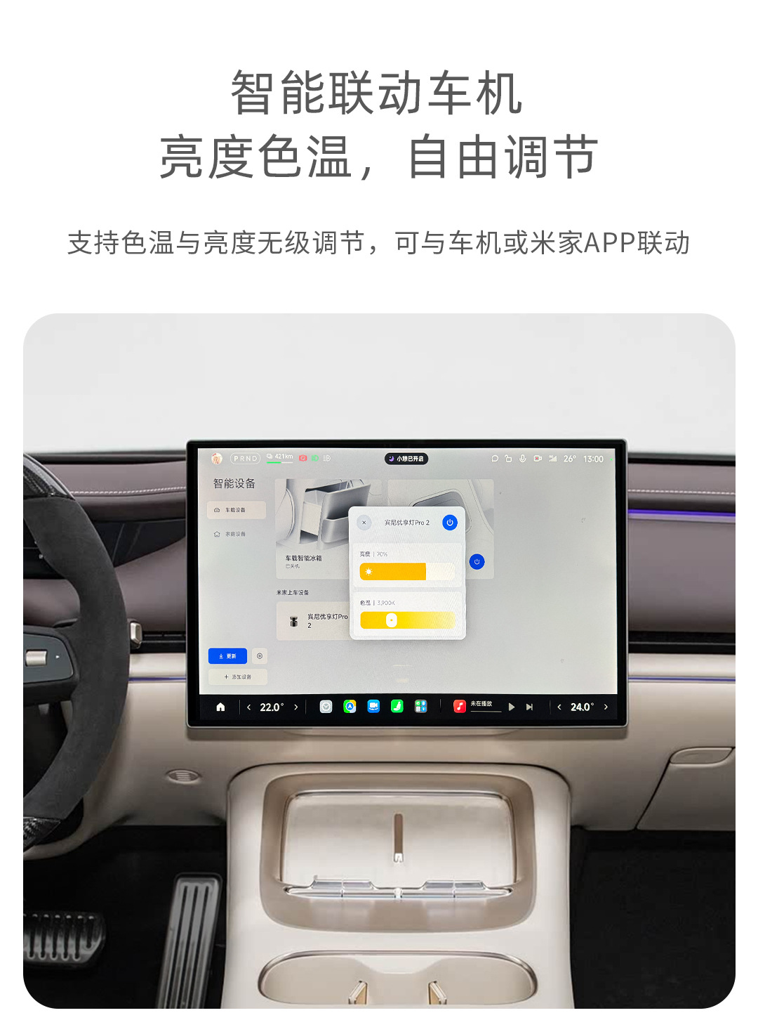 Binny Led Premium Light, a Compact Magnetic Reading Light for the Car, Has Been Integrated with the Mijia App and Is Suitable for Yu7/Su7 Modifications