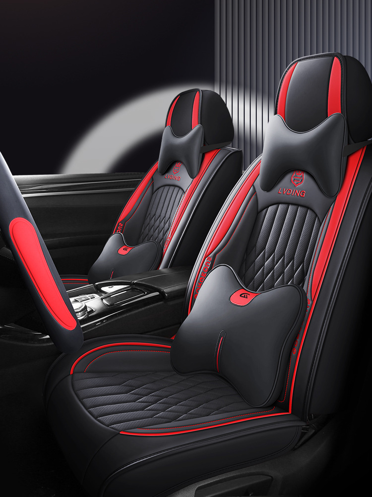 Cross-border Amazon full leather car cushion 3D three-dimensional all-inclusive universal cushion