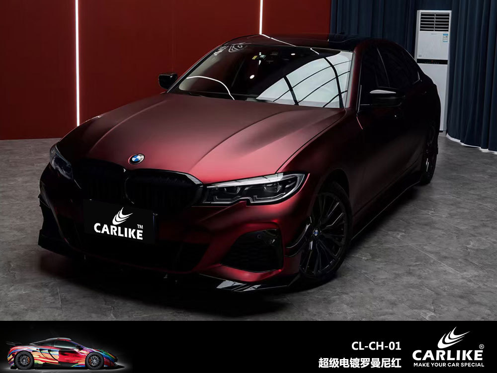 Carlake metal galvanizado película de cambio de color de automóviles matte romani película de cuerpo rojo galvanizado glaciar plata película de automóviles