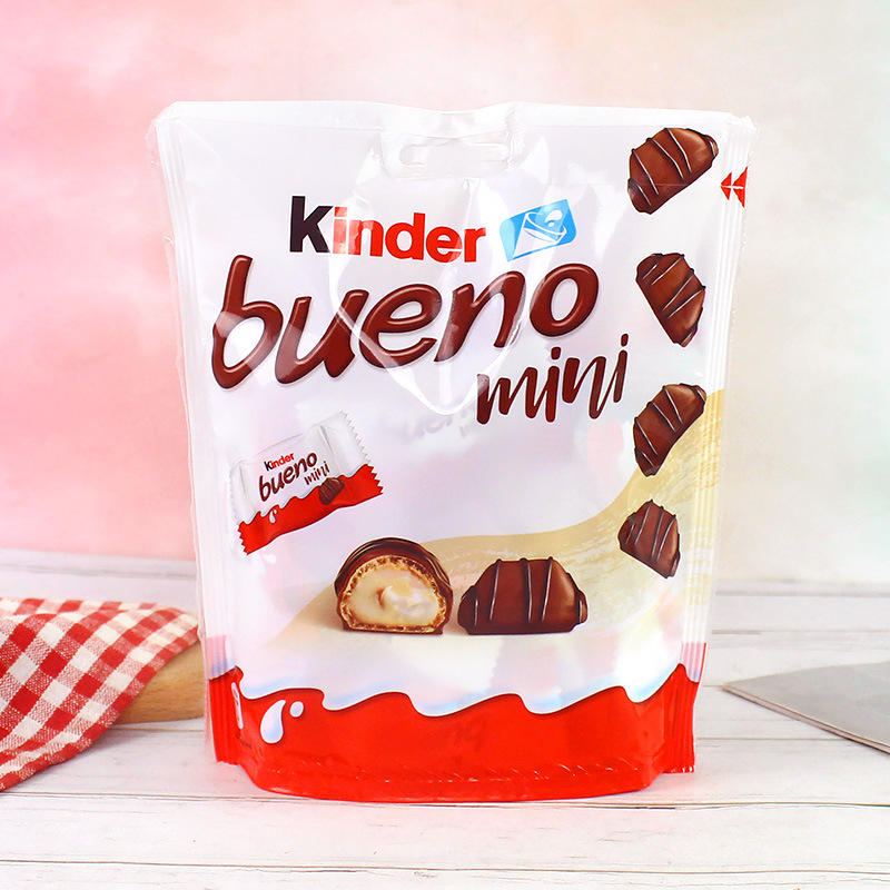 意大利进口零食健达缤纷乐迷你牛奶榛果威化巧克力108g袋装礼包