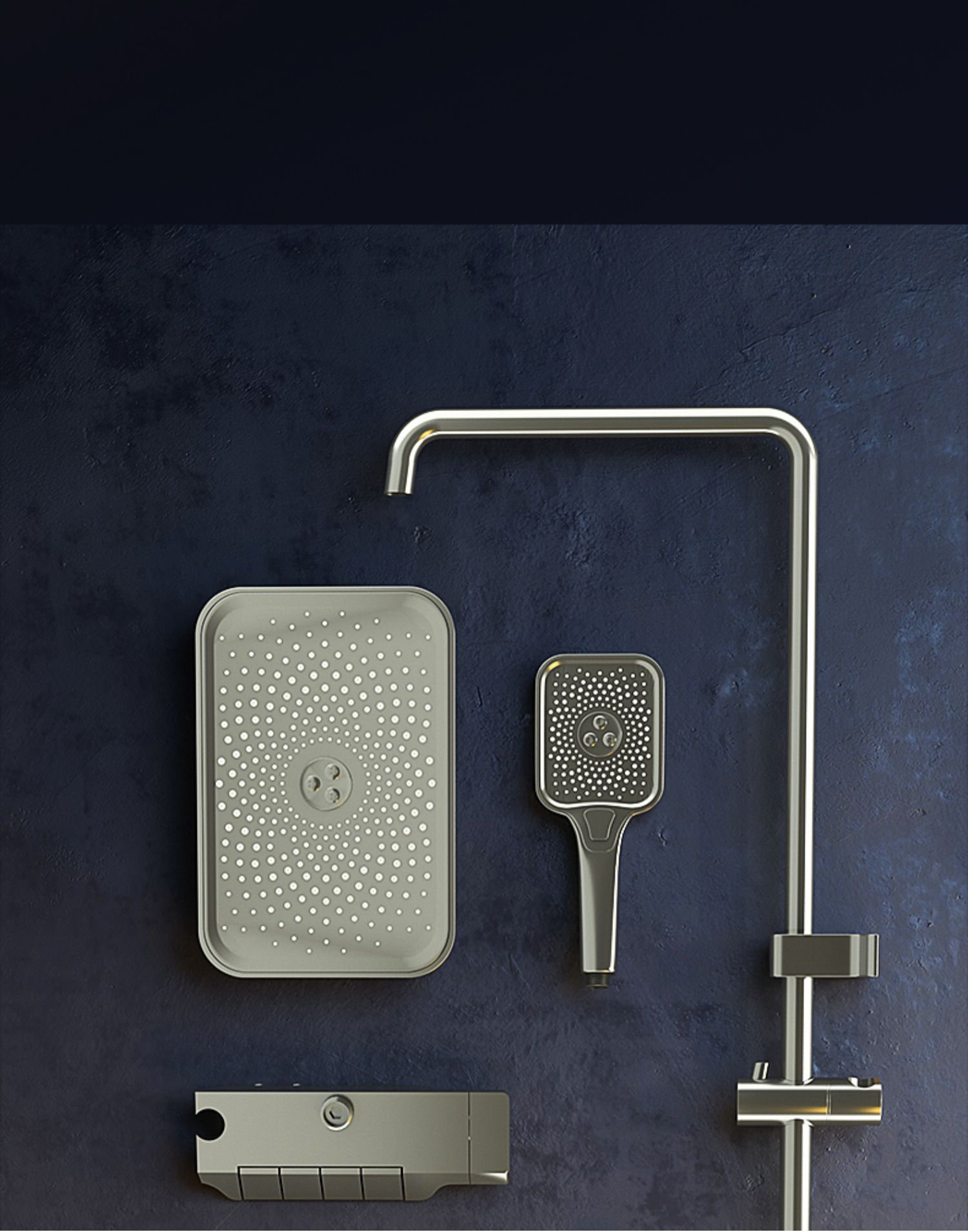 Shower head set, digital display constant-temperature shower, home bathroom, bathroom rain shower, pressurized shower head undefined