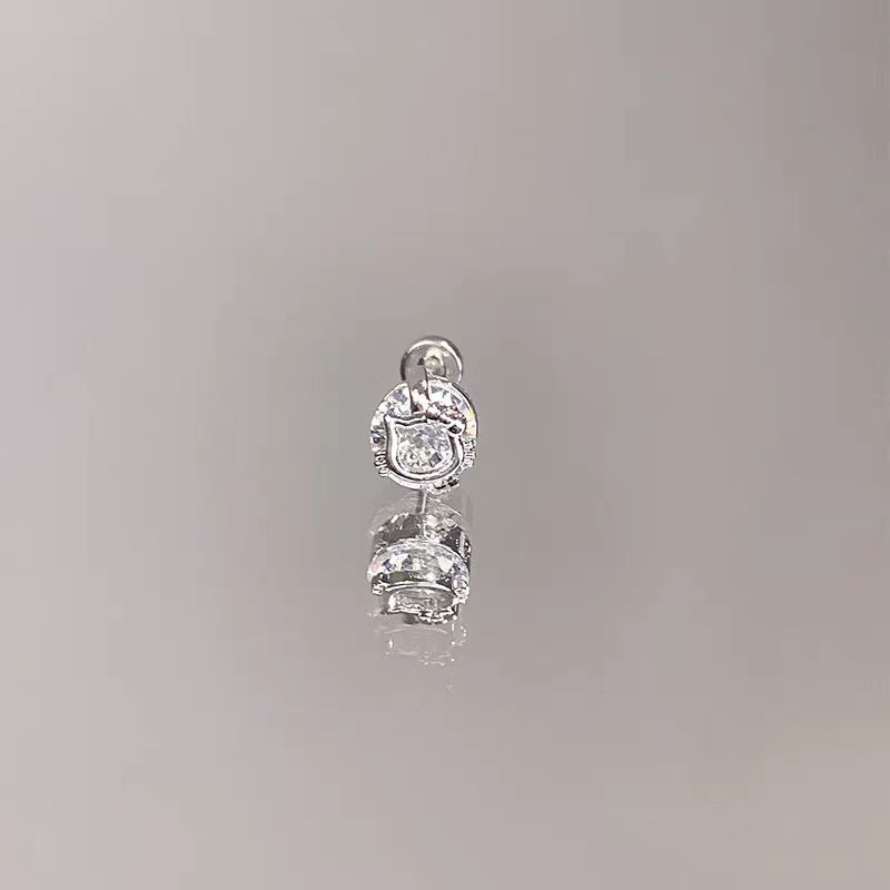 KT猫合集耳钉医用钛钢耳蜗钉可爱卡通凯蒂猫耳骨钉钛钢耳饰|undefined